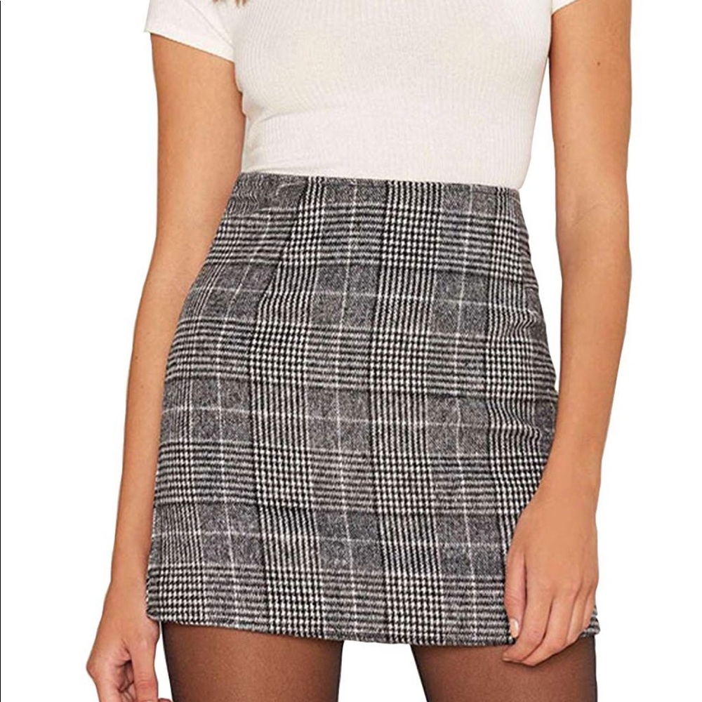 NWT plaid mini skirt